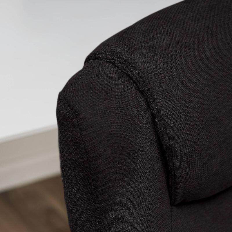 Style Hannah II Office Chair Midnight Black - Serta: Executive, Microfiber, 400 lbs Capacity