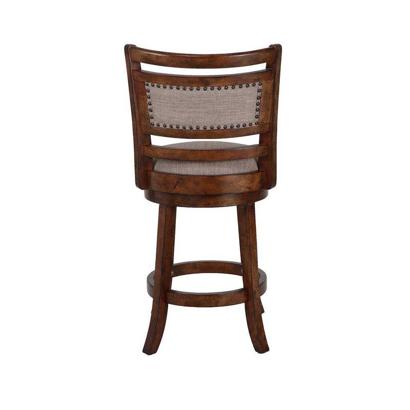 New Classic Furniture, Aberdeen Brown Solid Wood Swivel Counter Stool (Set of 2), Brown