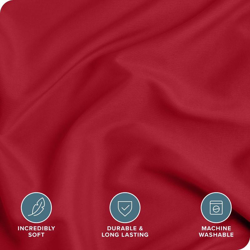 Full Red Double Brushed Duvet Set by Bare Home