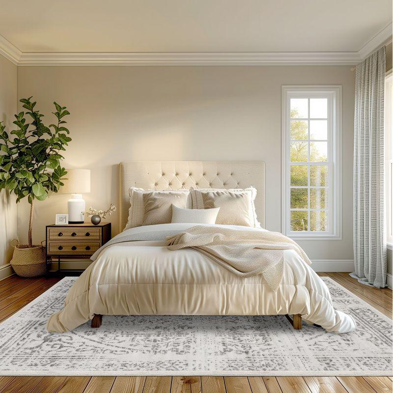 Nuloom Arlena Medallion 10x13 Indoor Area Rug for Living Room Bedroom Dining Room Kitchen, Grey/Ivory