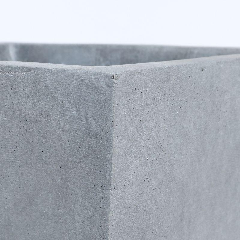 LuxenHome Square Tapered 24.2" Tall Planter Gray