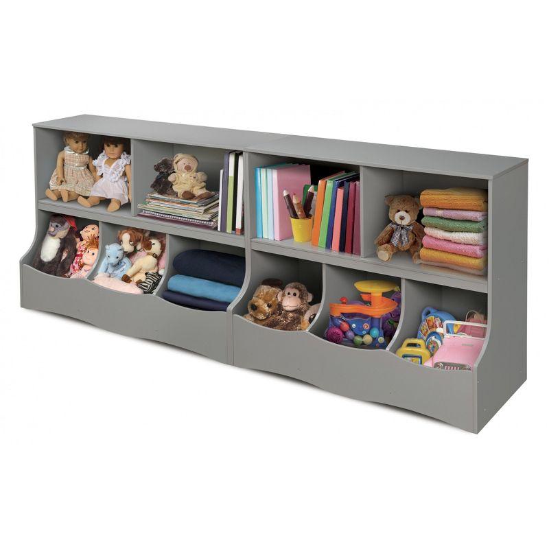 Badger Basket Multi-Bin Storage Cubby - Gray