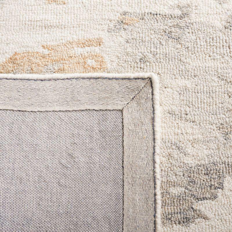 Abstract ABT465 Handmade Indoor Area Rug - Ivory/Grey - 6'x6' - Safavieh