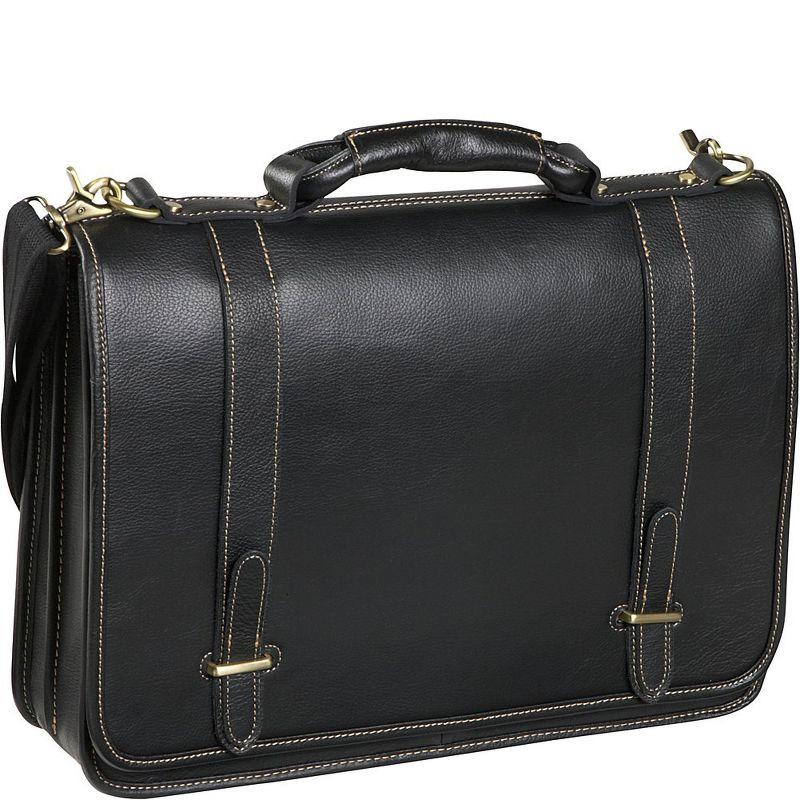 Amerileather Traditional Double Slip-in Executive Briefcase (#2760-02) (Black)