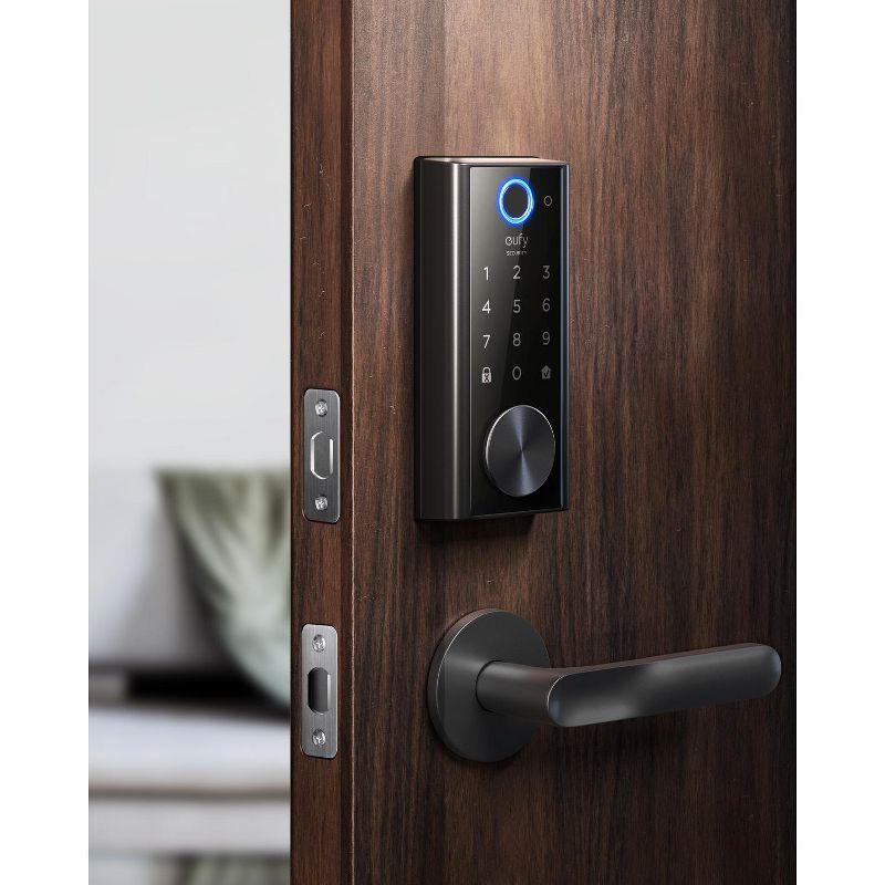 eufy Security Smart Lock Wi-Fi Replacement Deadbolt with App/Keypad/Biometric Access - Black