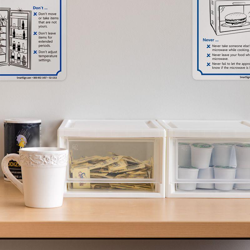 White Stackable Plastic Storage Drawer Unit