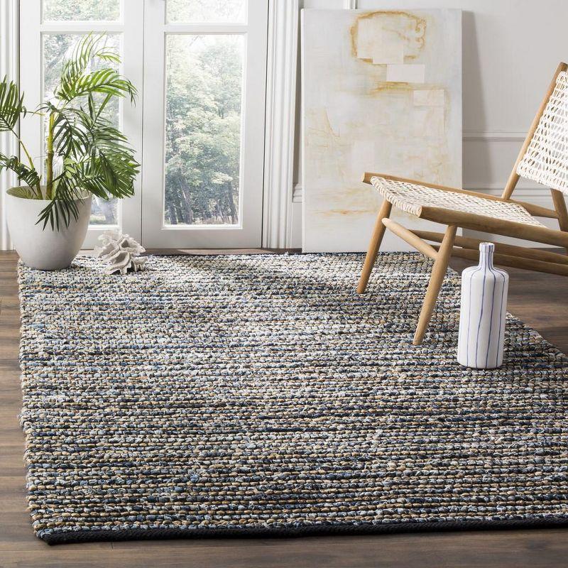 Cape Cod Blue Handwoven Jute 4' x 6' Area Rug