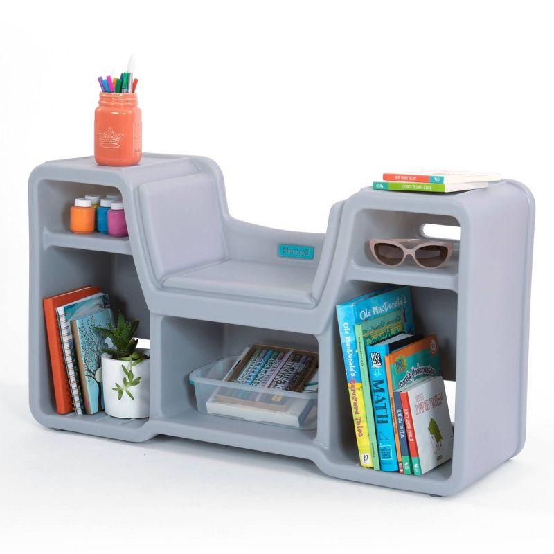 Simplay3 Cozy Gray Cubby Reading Nook for Kids