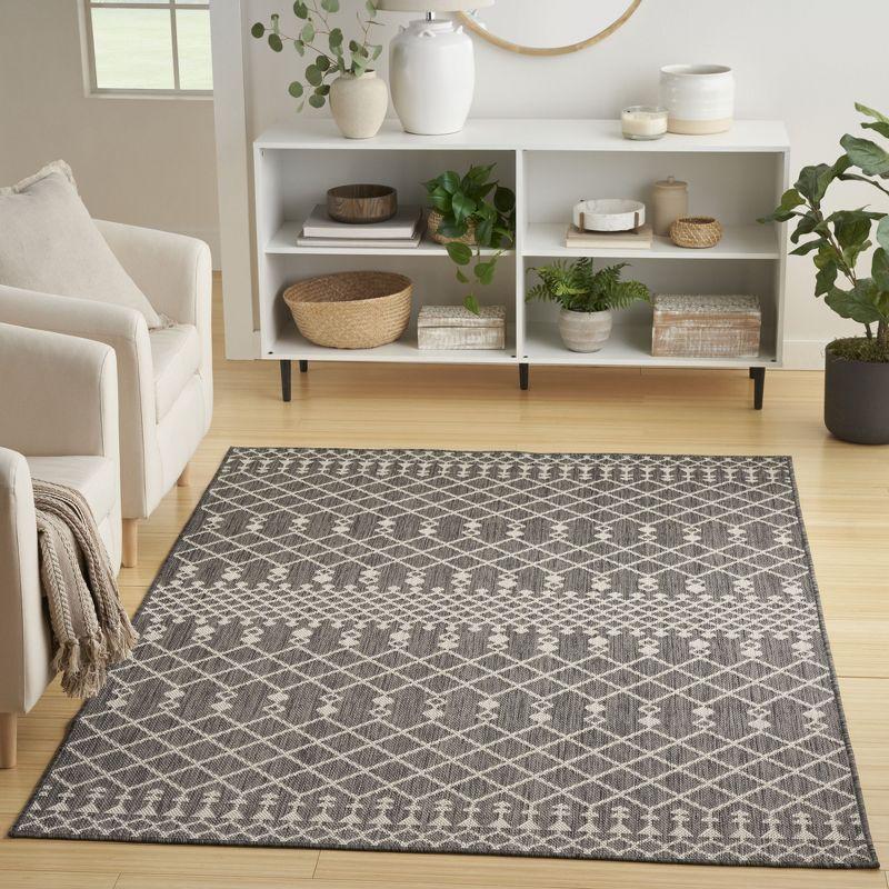 Nourison Positano Moroccan Trellis Flatweave Outdoor Rug