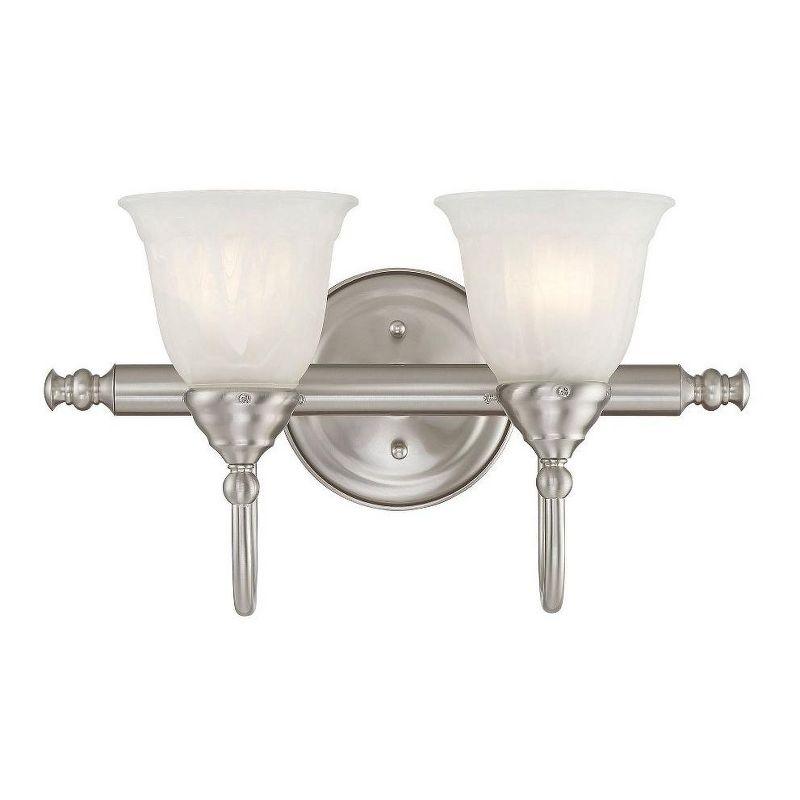 Savoy House Brunswick 2 - Light Vanity in  Satin Nickel