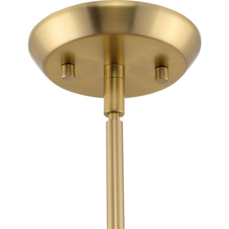 Progress Lighting Carillon 1-Light Pendant, Brushed Gold, Clear and Opal Glass Shade