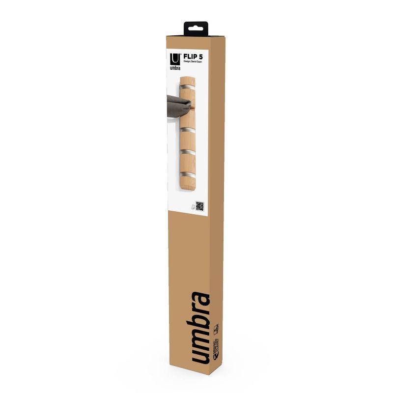 Flip 5 - Hook Solid Wood Coat Rack