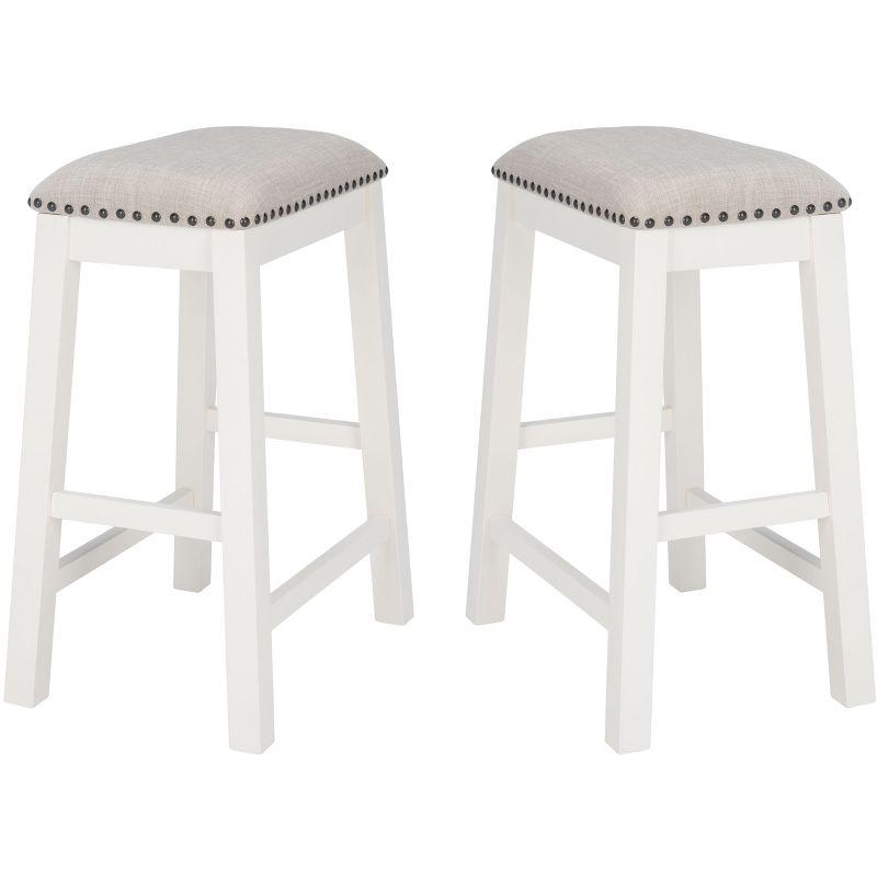 Aero Counter Stool (Set of 2) - White - Safavieh