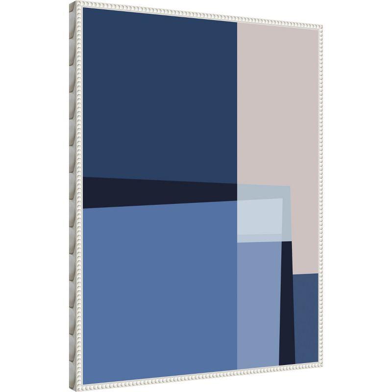 Amanti Art Blue Lines 2 by Alyson Storms Framed Canvas Wall Art