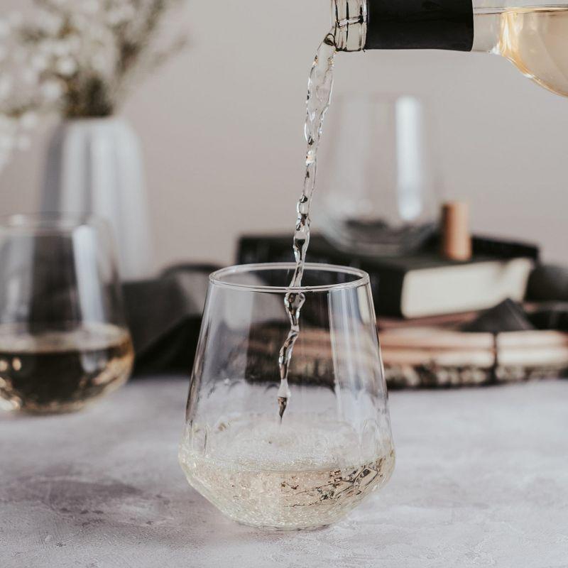 Libbey Hammered Libbey Base All-Purpose Stemless Wine Glasses (Set of 8)