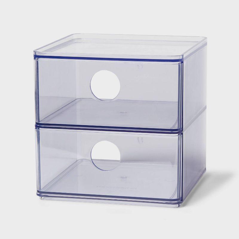 Clear Stackable Drawer - Brightroom™: Plastic Shower Organizer & Bath Caddy, 6"x6"x6"