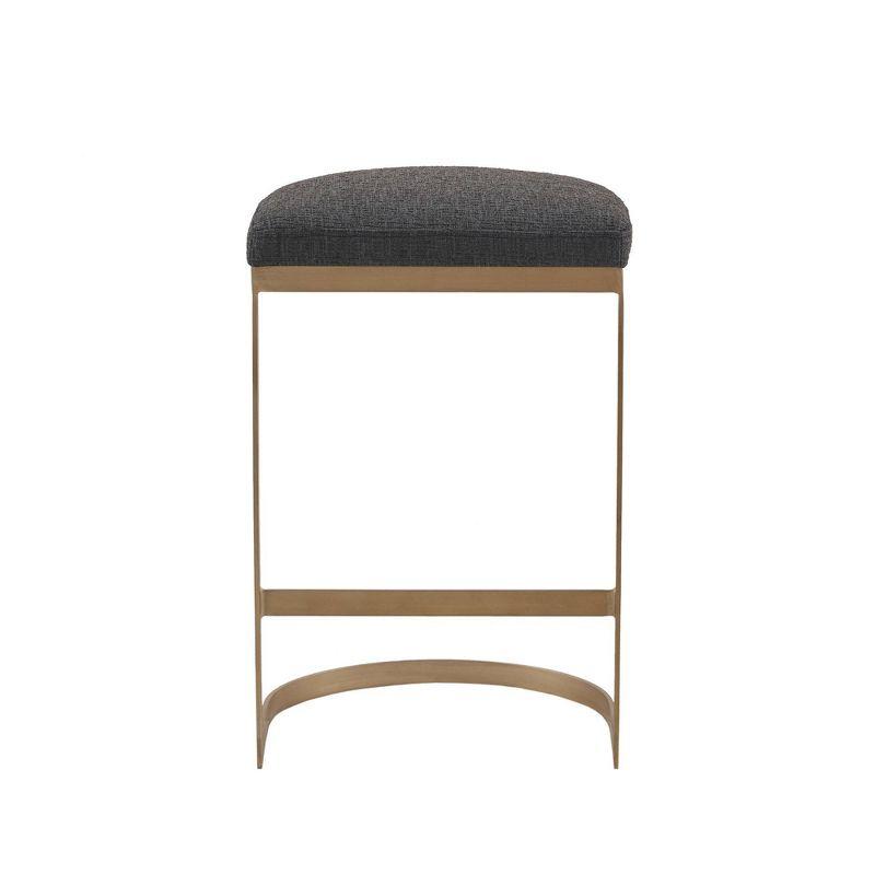 Eugene Counter Height Barstool: Upholstered Seat, Metal Base - Madison Park