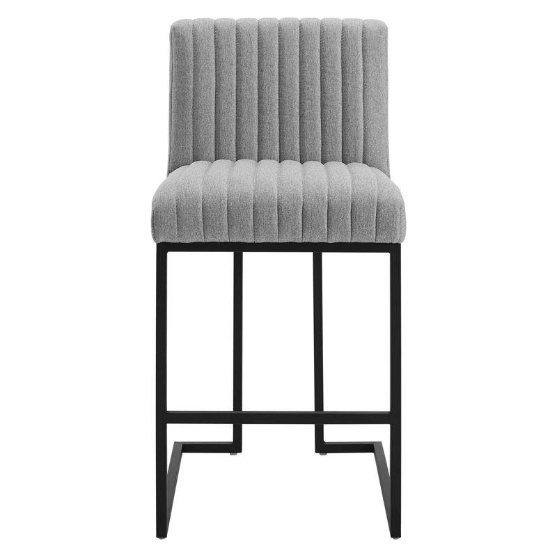 Indulge Channel Tufted Fabric Counter-Height Bar Stool by Modway