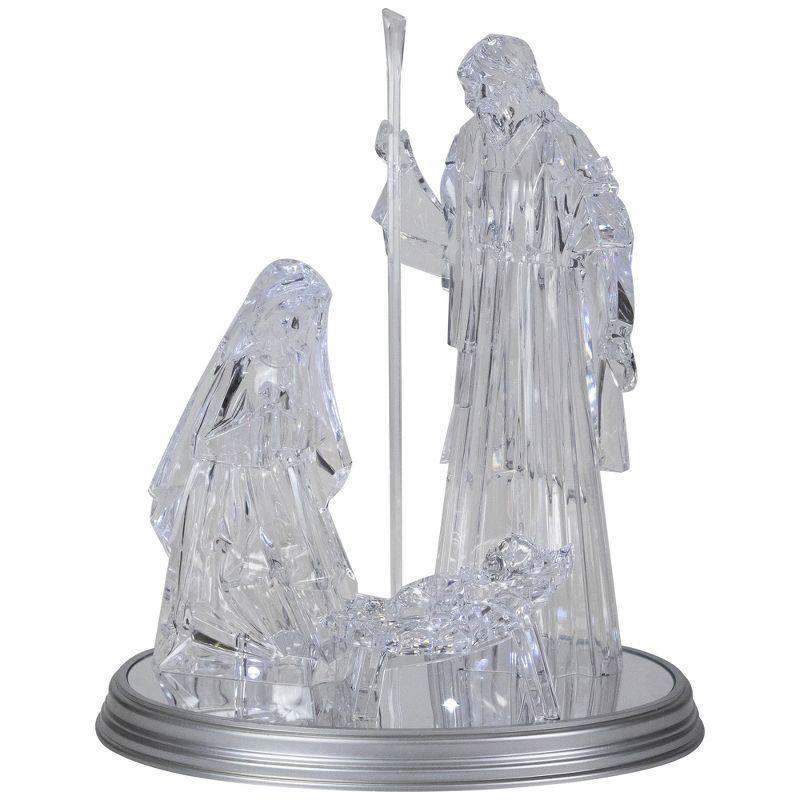 Northlight LED Lighted Acrylic Holy Family Nativity Scene on Mirror Christmas Decoration - 17"