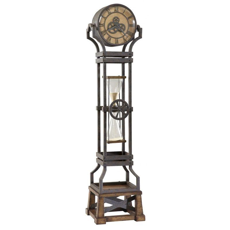 Howard Miller® Hourglass 77.5'' H Metal Grandfather Clock with Adjustable Chime Volume
