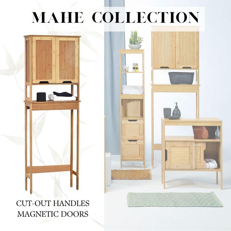 Evideco French Home Goods Over The Toilet Storage Cabinet Bathroom Mahe Bamboo - Wood