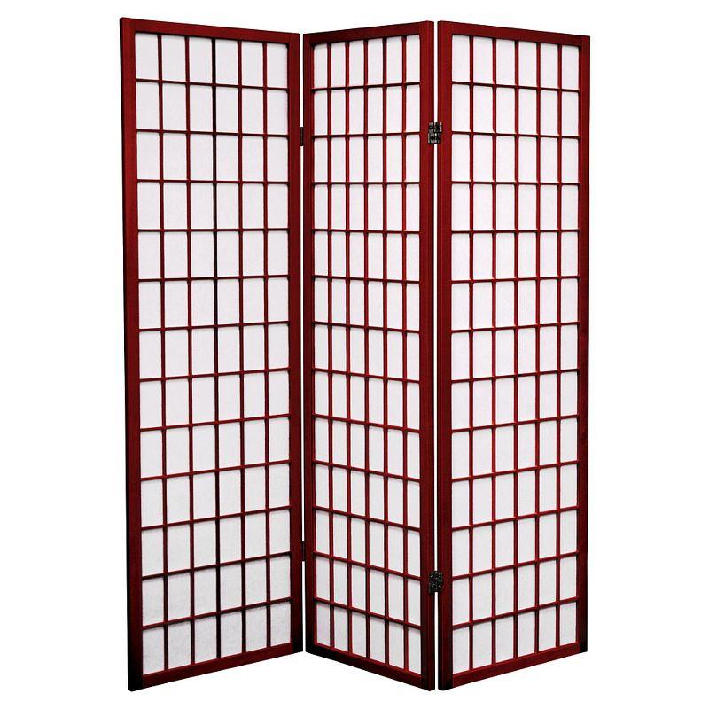 Rosewood 3-Panel Shoji Screen Room Divider