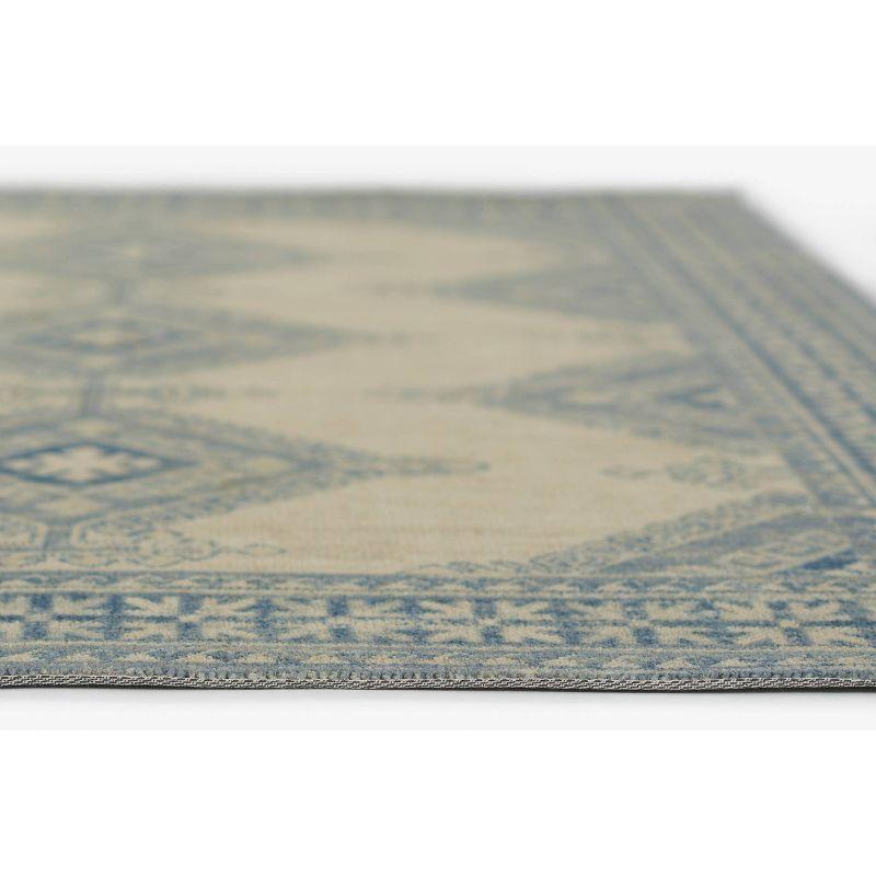 Momeni 3'3"x5' Anatolia Kez Medallion Machine Loomed Area Rug Ivory: Classic Rectangle, Low Pile Wool & Nylon