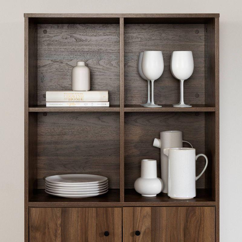 Flam Storage Unit Natural Walnut - South Shore: Scandinavian Buffet, Kitchen Armoire