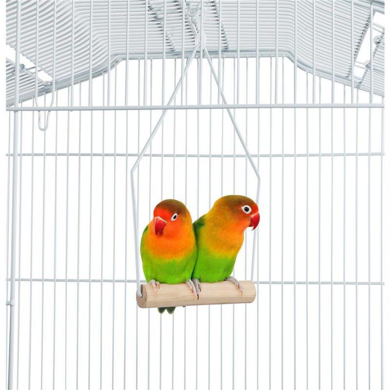 Yaheetech Open Top Metal Bird Cage Large Rolling Parrot Cage With Stand