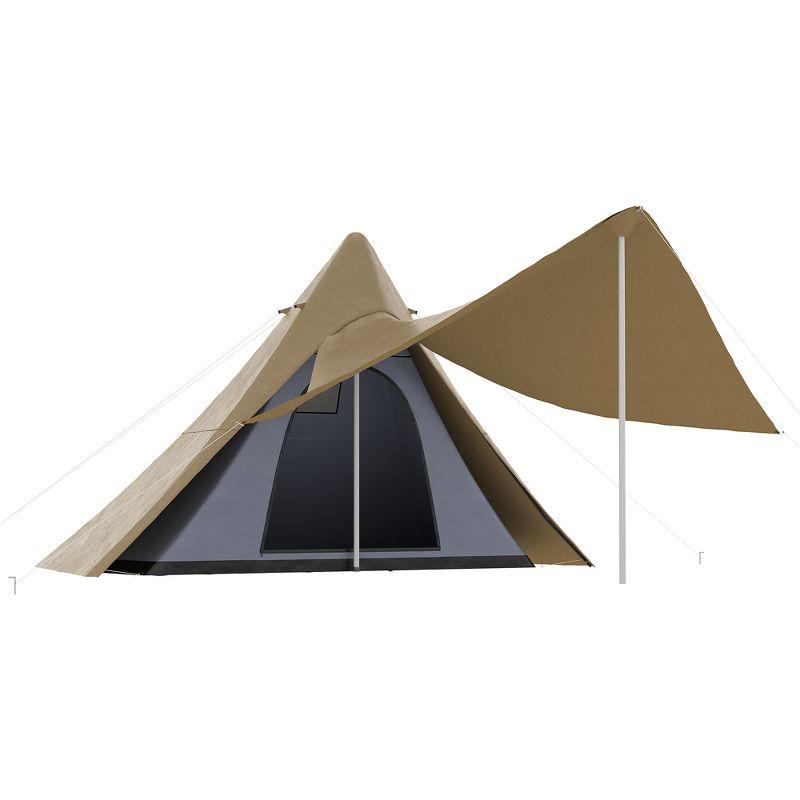 Coffee 3-Person Four Season Pop-Up Camping Tent with Carry Bag