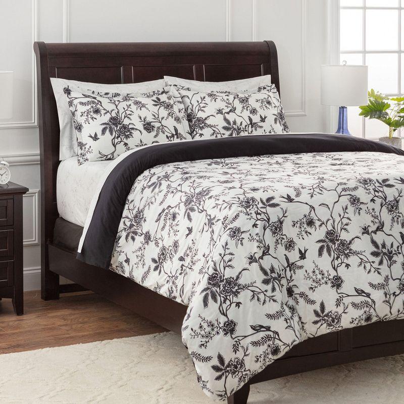 Chanasya Microfiber Reversible 3 Piece Duvet Cover Set