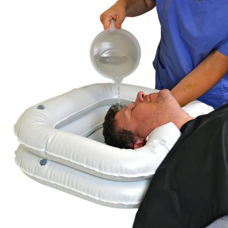 Ableware Inflatable Shampoo Basin, Portable Hair Wash Bowl for Elderly, 1 Count
