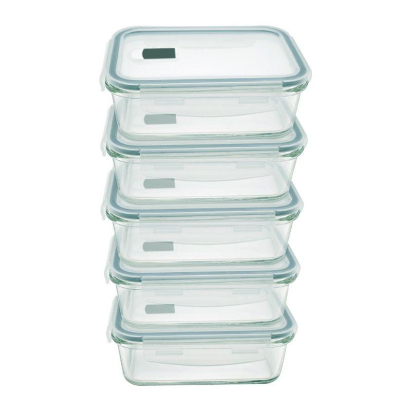 NutriChef 30oz. Glass Food Storage Container