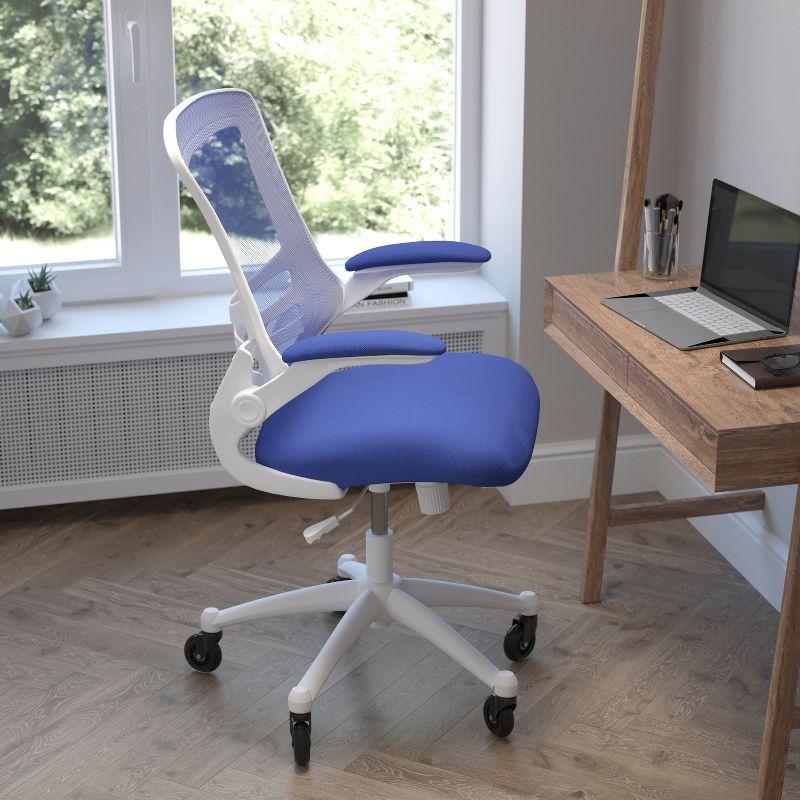 Flash Furniture Regent Park Ergonomic Swivel Task Chair with Roller Wheels & Flip Up Arms