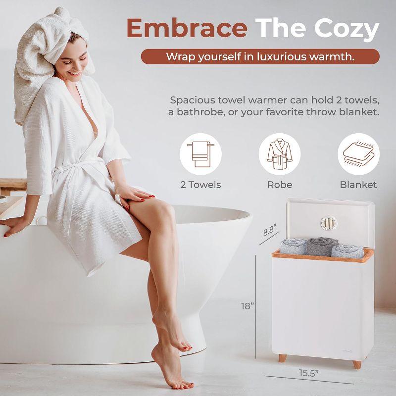 SereneLife 20L Large Capacity Towel Warmer Bucket - Stainless Steel with Aromatherapy Tablet SLTLR350