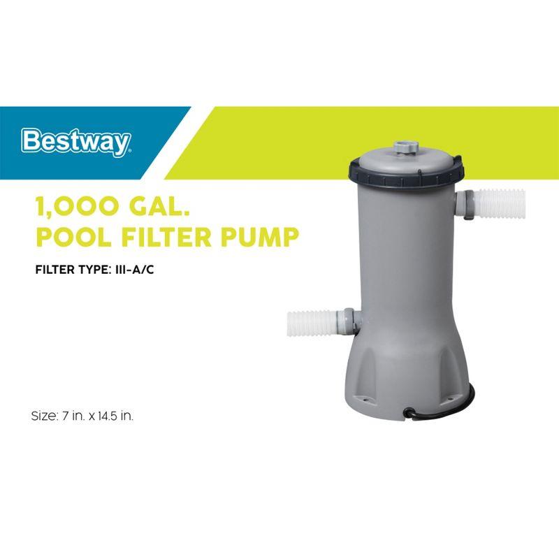 Bestway Bestway Flowclear 1,000 Gallons per Hour Above Ground Swimming Pool Filter Pump