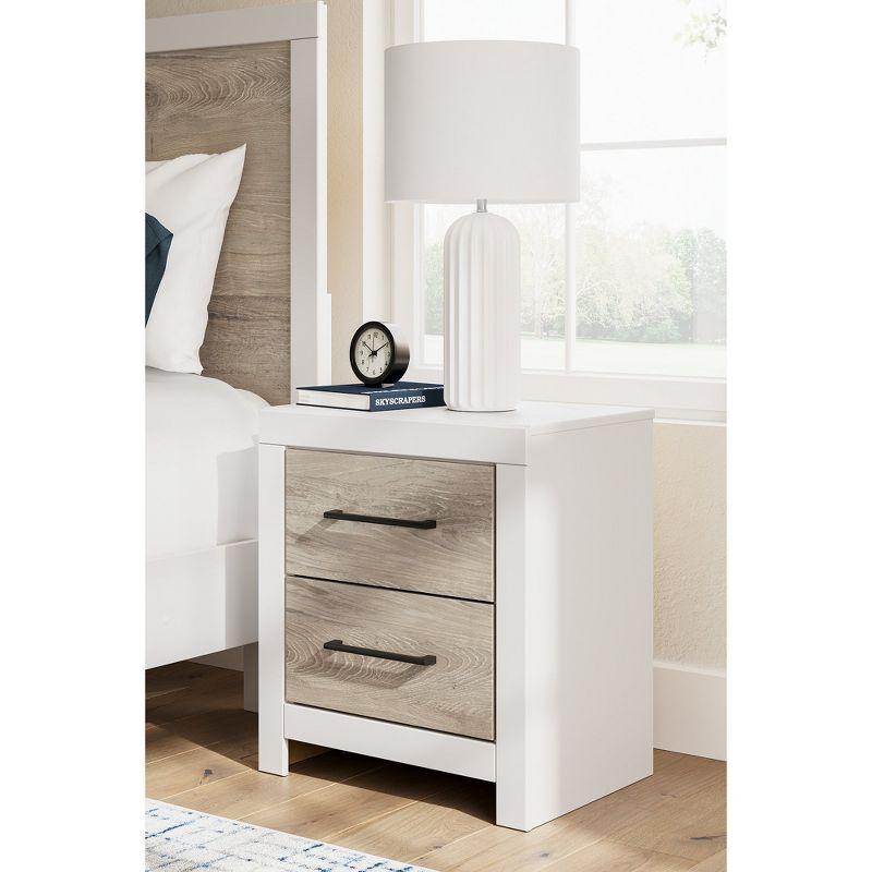 Signature Design by Ashley Charbitt 2 Drawer Nightstand, White & Brown