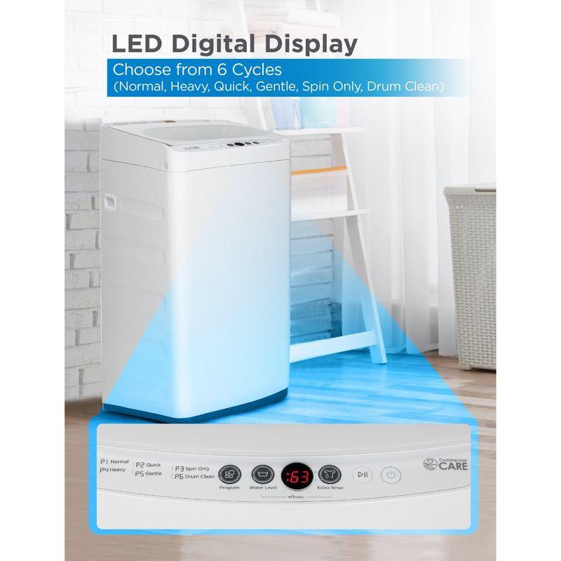 Commercial Care 0.9 Cu. Ft. Portable Washing Machine, Compact Washing Machine with 6 Wash Cycles