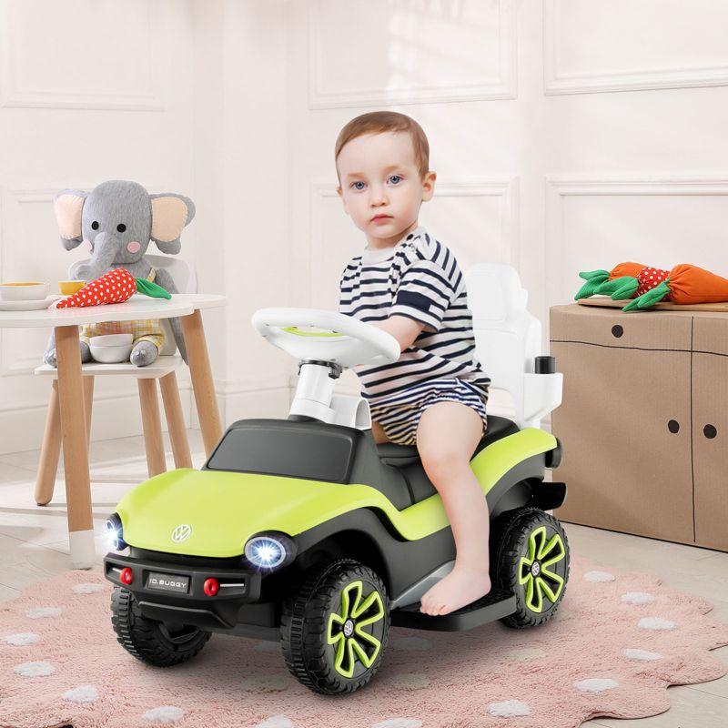 Costway 3-in-1 Licensed Volkswagen Kids Ride on Push Car Sliding Car w/ Music & Light