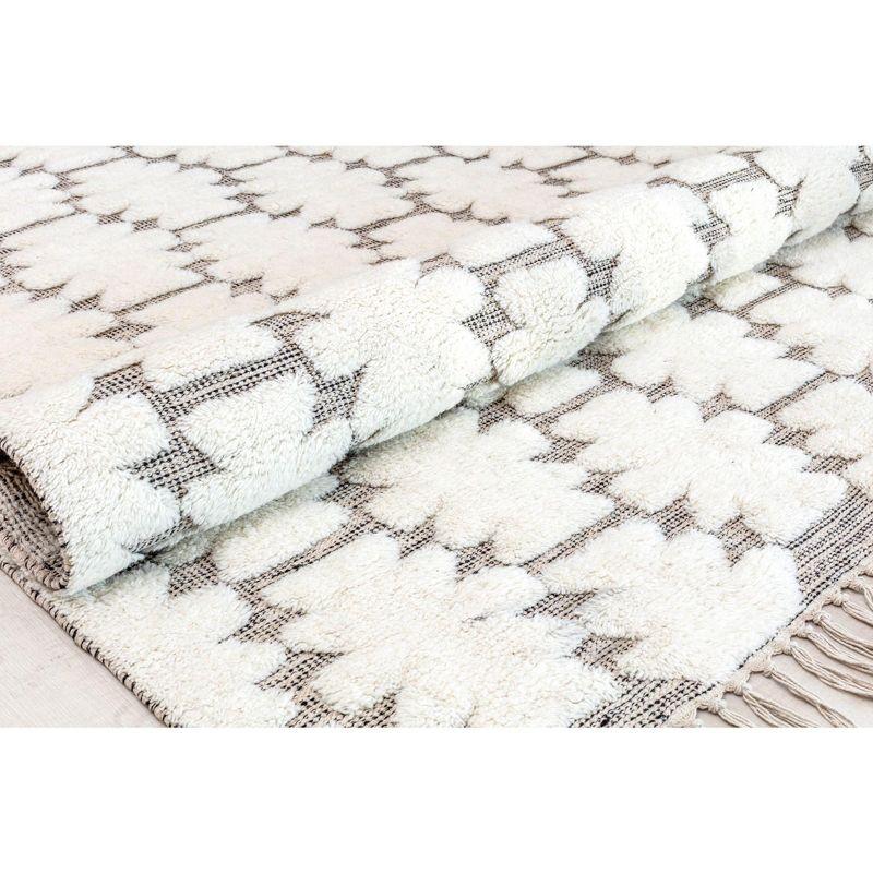 Rugs America Carter CR10A Bohemian Textured/Trellis Area Rug for Dining Room Rug Neutral Rug Living Room Rug Kitchen, 8'x10'