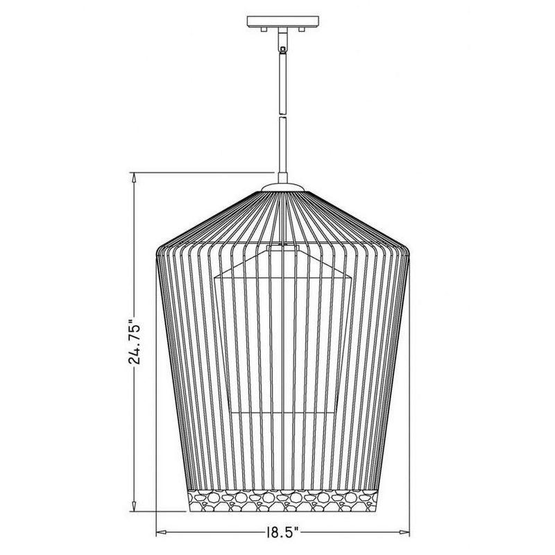 Z-Lite Lido 1 - Light Pendant in  Matte Black