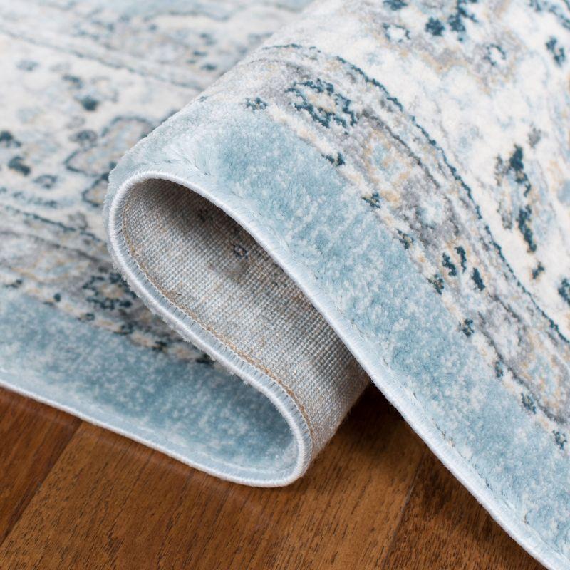 Isabella ISA916 Power Loomed Accent Rug - Blue/Creme - 2'2"x5' - Safavieh
