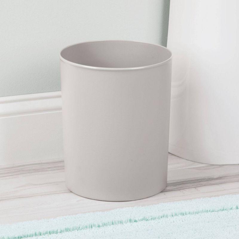 iDesign iDesign Franklin BPA-Free Plastic Round Waste Basket - 8" x 8" x 9.75"