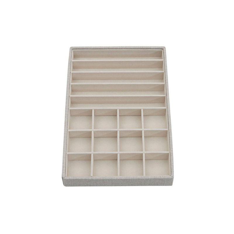 Household Essentials Stackable Jewelry Trays 3 Silver