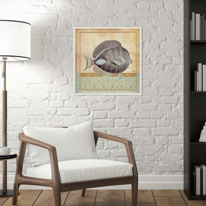 Amanti Art Vintage Fish II by Elizabeth Medley Framed Canvas Wall Art