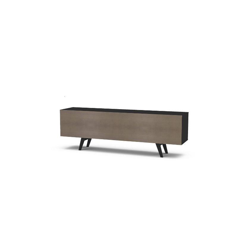 Laos TV Stand for TVs up to 78" Dark Brown/Black - Polifurniture: Entertainment Center with Storage Drawer