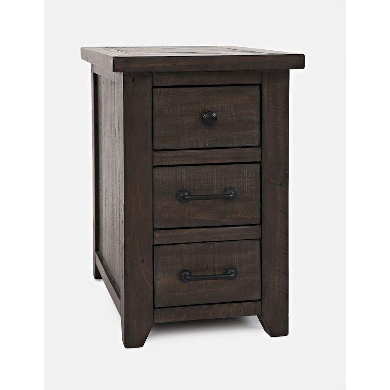 Jofran,Harris USB Charging Side Table- Brown Color