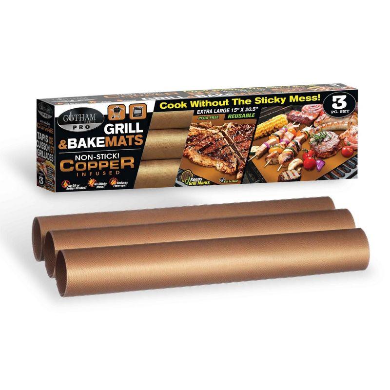 Gotham Steel Copper Grill and Baking Mats - Set of 3 (Set of 3)