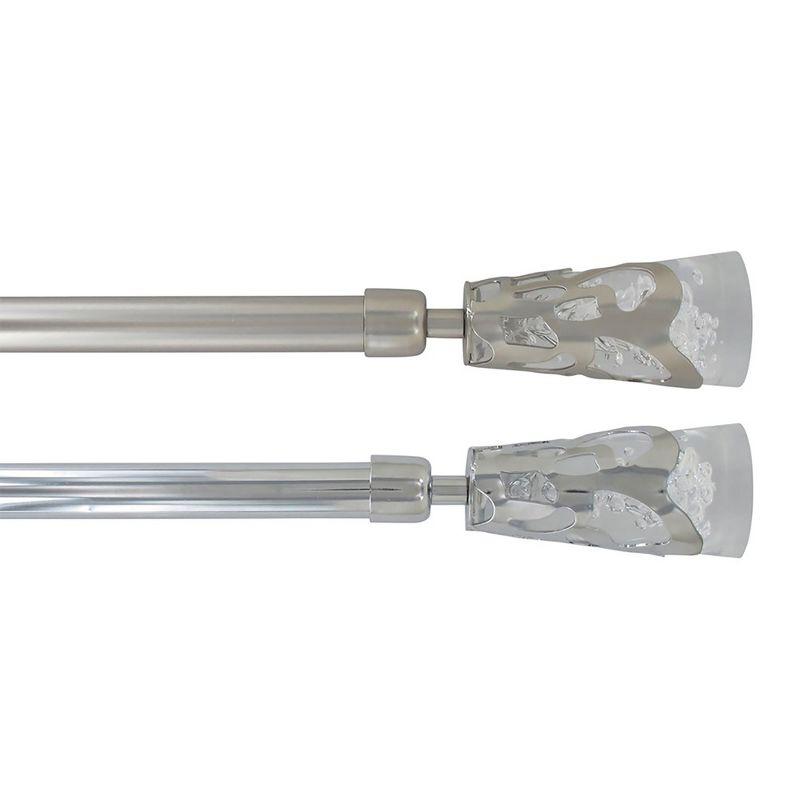 Evideco Luxury Steel Adjustable Single Curtain Rod