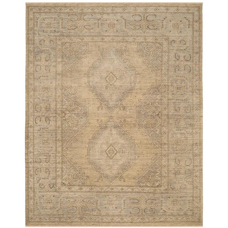Izmir IZM180 Hand Knotted Area Rug - Gold/Grey - 6'x9' - Safavieh